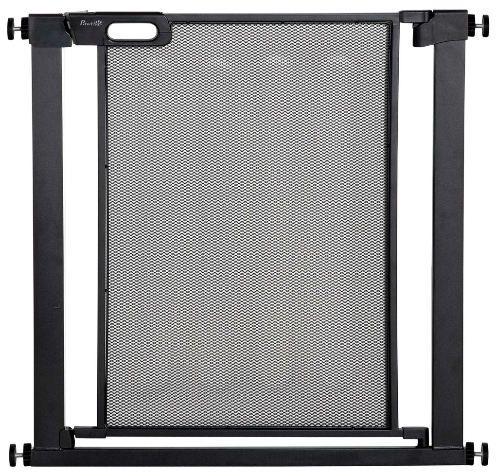 PawHut Poarta de Siguranta Reglabila 76–103 cm pentru Usi/Scari – Negru | Aosom Romania