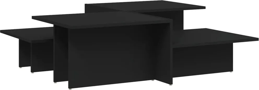 vidaXL Măsuțe de cafea, 2 buc., negru, lemn compozit