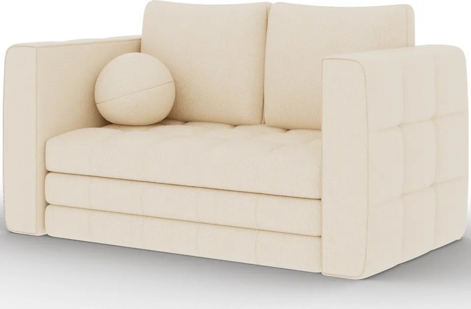 Canapea Kastol , light beige plush extensibil, 137x71x74 cm – Avexin 18