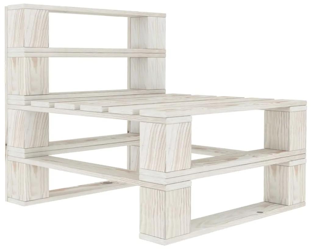 Set mobilier gradina din paleti cu perne antracit 6 piese, lemn Antracit si alb, 1