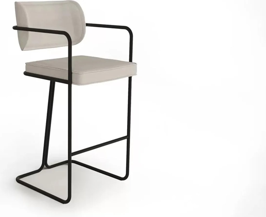 Scaun lemn masiv de bar Giallo, 52 × 57 × 109 cm