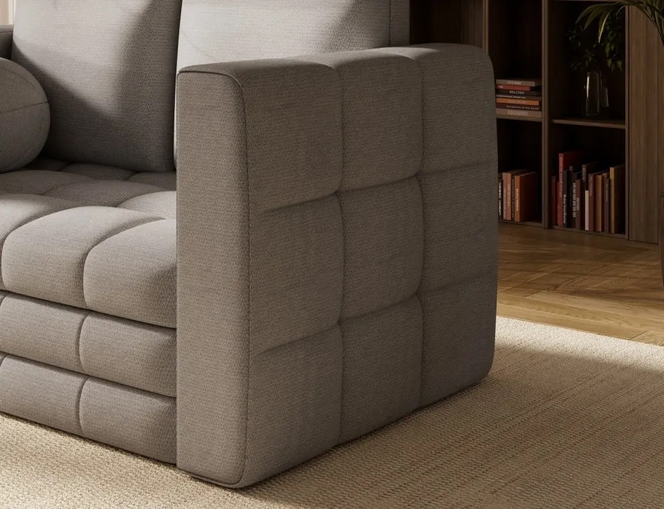 Canapea Kastol , gri chenille extensibil, 137x71x74 cm – Soreli 04