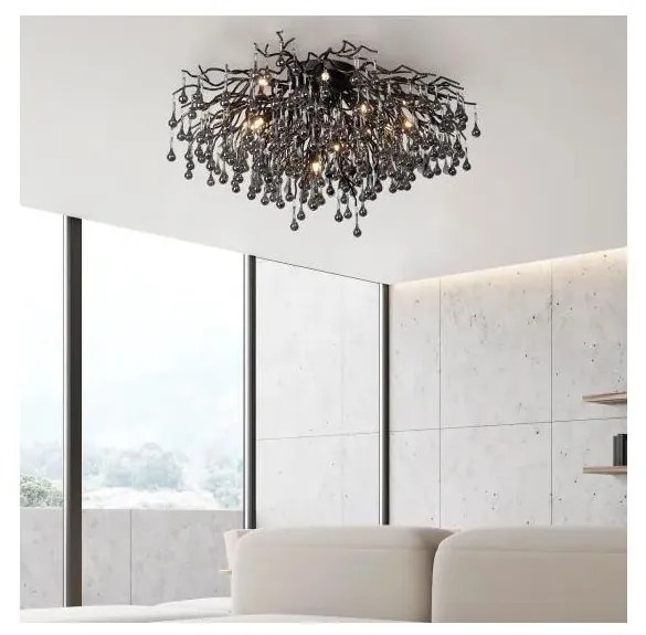 Paul Neuhaus 8092-18 - Lustra aplicată ICICLE, 14 x G9/40W/230V, Ø 100 cm, negru