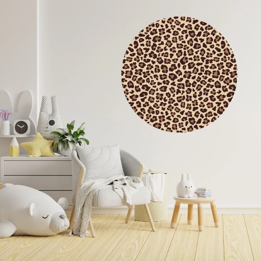 PIPPER. Autocolant circular de perete „Model de leopard” mărimea: 60cm
