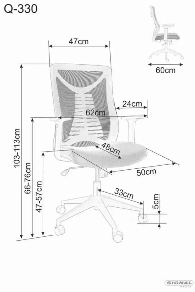Scaun de birou Q330R negru