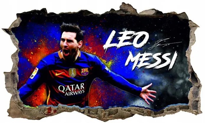 Autocolant de perete 3D - Lionel Messi 120 x 72 cm