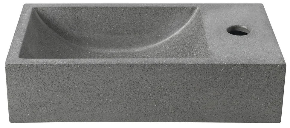 Chiuvetă mică pentru WC gri închis din beton 40x22 cm Crest – Sapho