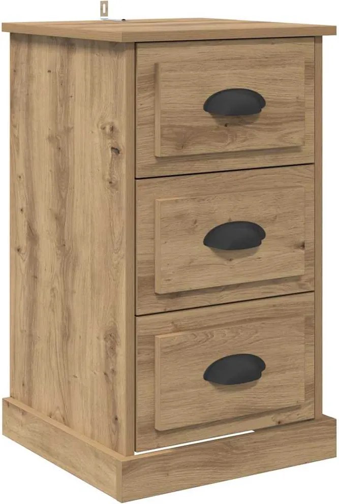 vidaXL Dulap de noapte cu sertar Stejar Artizanal 39 x 39 x 67,5 cm