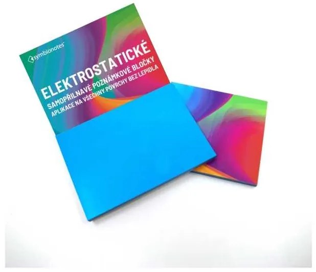 Bloc mic de notițe electrostatic Symbionotes 7 x 10 cm - 100 foi, albastru