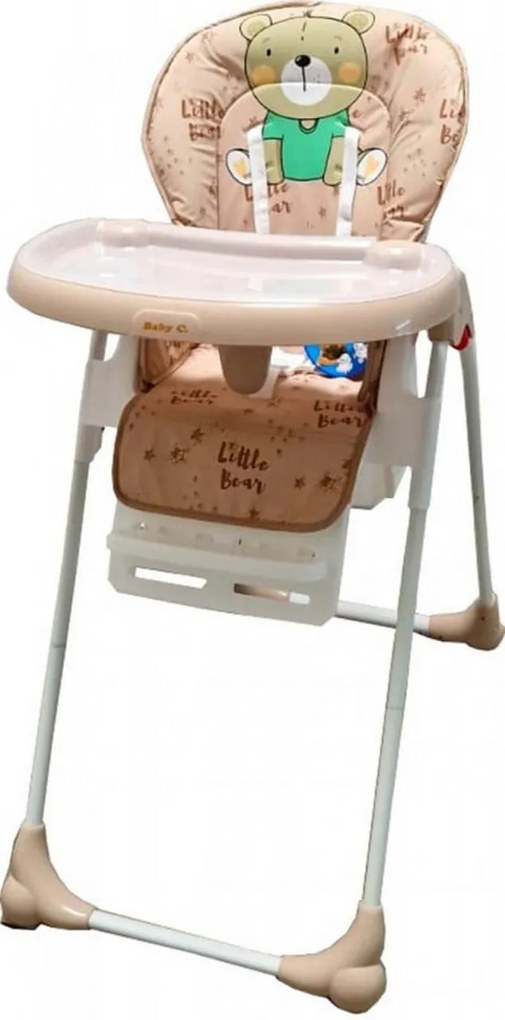 Scaun de masa pentru copii si bebe Baby Care™ CC reglabil in 3 trepte, Pliabil, Centura de siguranta, Sezut comfortabil, Masuta detasabila, Pozitie