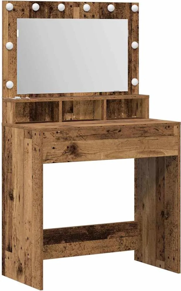 vidaXL Masă de Machiaj Lemn vechi 75,5 x 41 x 135 cm Lemn compozit