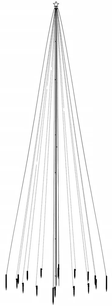 Brad de Craciun, 1134 LED-uri, alb cald, 800 cm, cu tarus 1, Alb rece, 800 x 230 cm