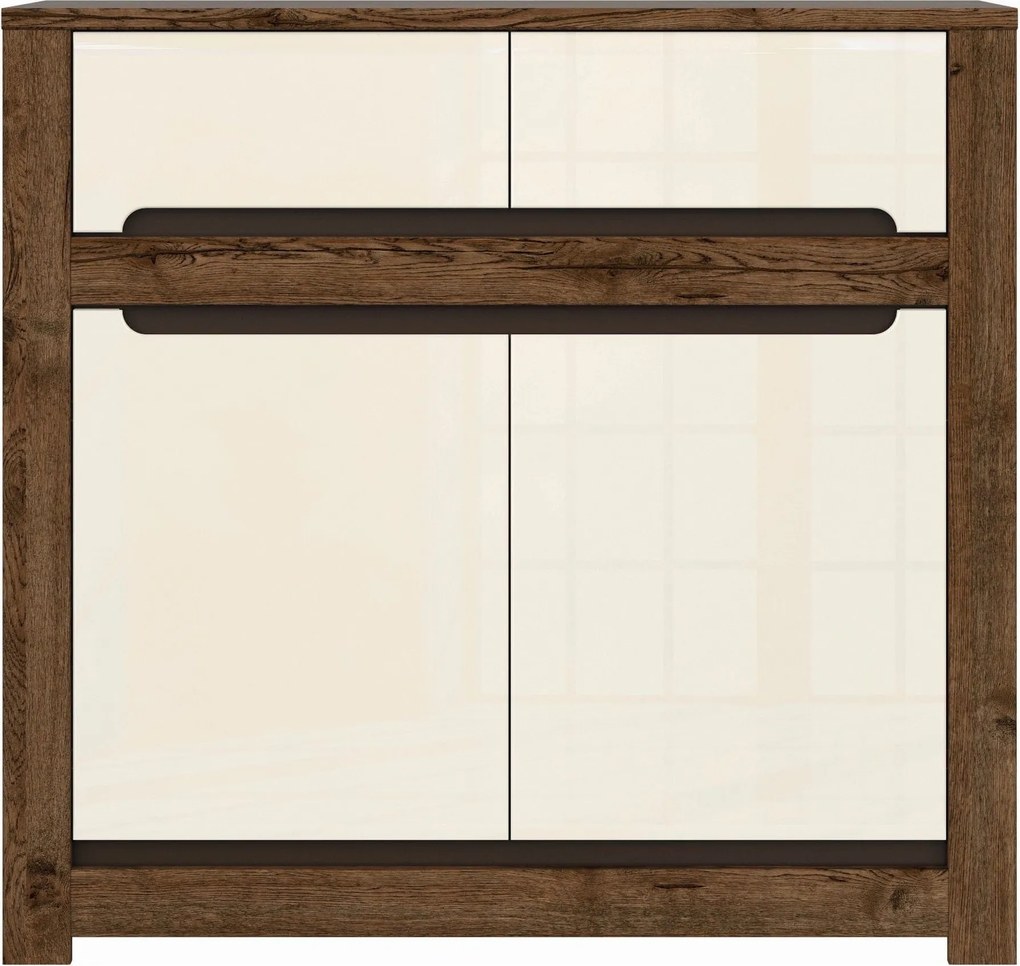 Comoda RUSO KOM2D2S, nuc/bej, PAL, 104x46x99 cm