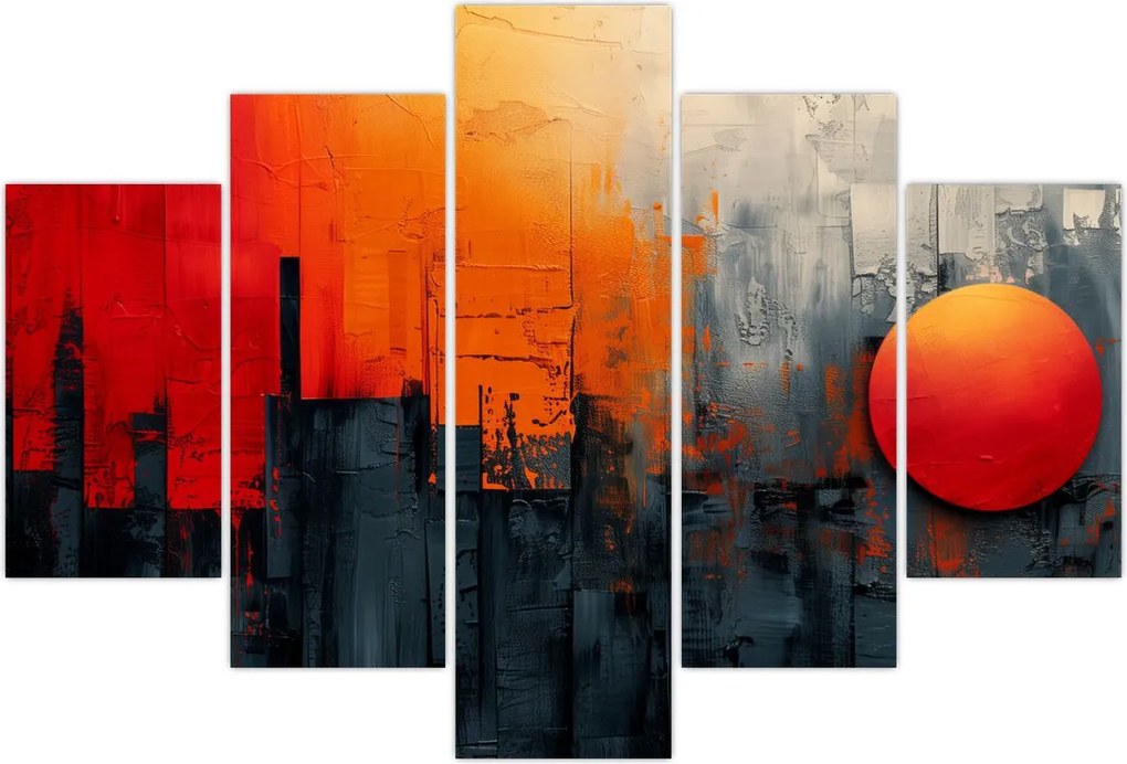 Tablou - Pictura abstractă a orașului (150x105 cm)