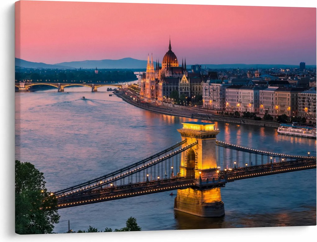 Tablou - Panorama orașului Budapesta, Ungaria (70x50 cm)