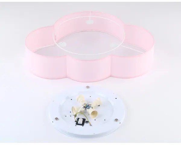 Brilagi - Plafonieră pentru copii NIMBUS 4xE27/15W/230V 46x63 cm, roz