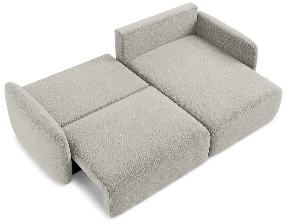 Colțar gri deschis extensibil/cu spațiu de depozitare (cu colț pe partea dreaptă) Kalena – Makamii