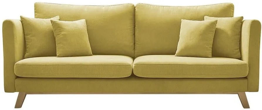 Canapea extensibilă Bobochic Paris Triplo, galben