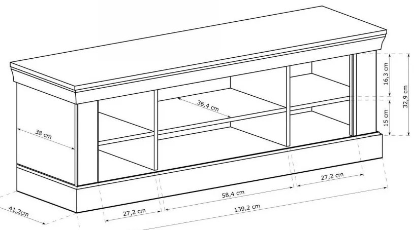 Masă TV Atena 04 (craft auriu). 1055335