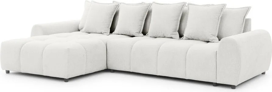 Colțar alb (cu colț pe partea stângă/cu șezlong) Albane – Ropez