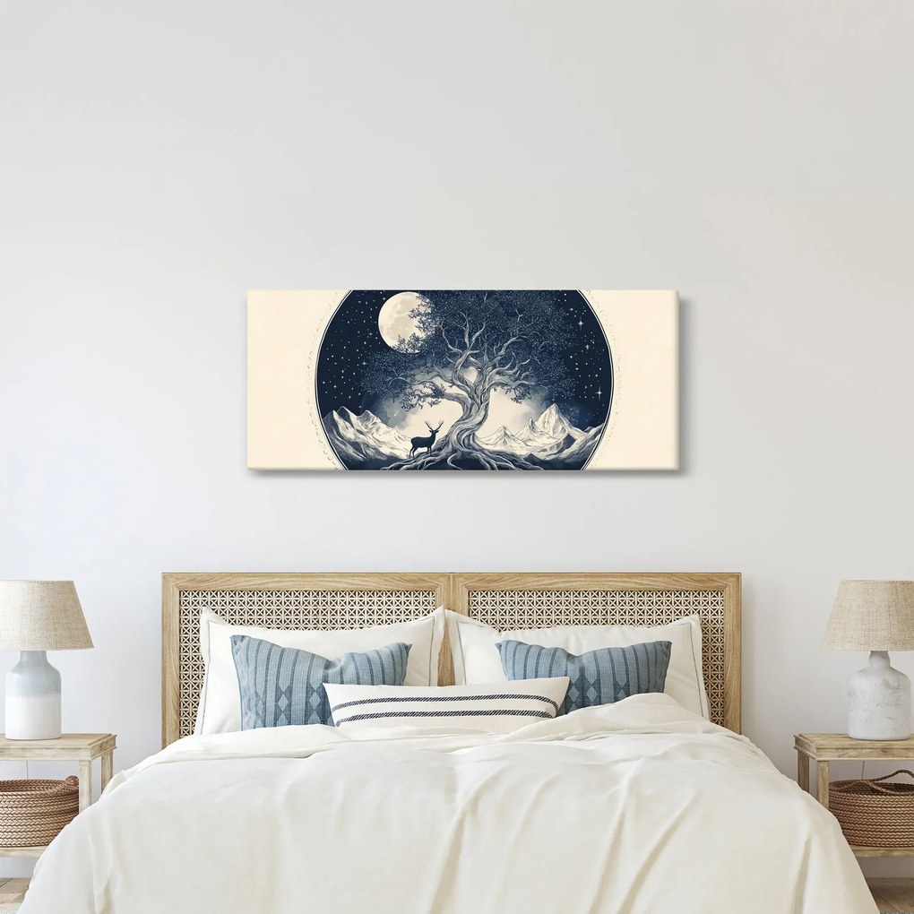 Tablou – Arbore magic cu cerb I. (120x50 cm)