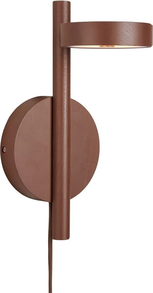 Aplica de perete LED din lemn de frasin maro Okinawa