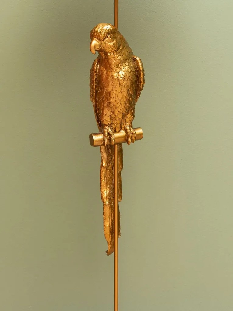 Lampadar din rasina, cu abajur din bumbac, Bird