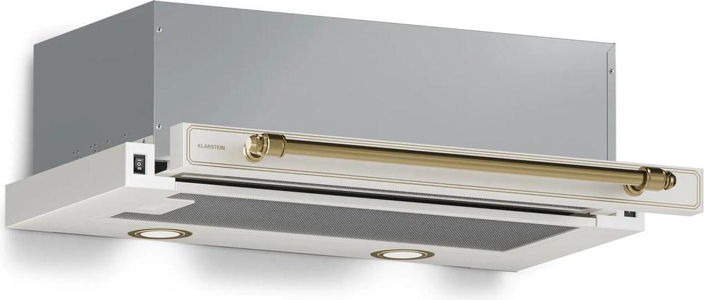 Klarstein Victoria hotă extractabilă elegantă, retro, atemporală, 60 cm, EEC A++, 375 m³/h