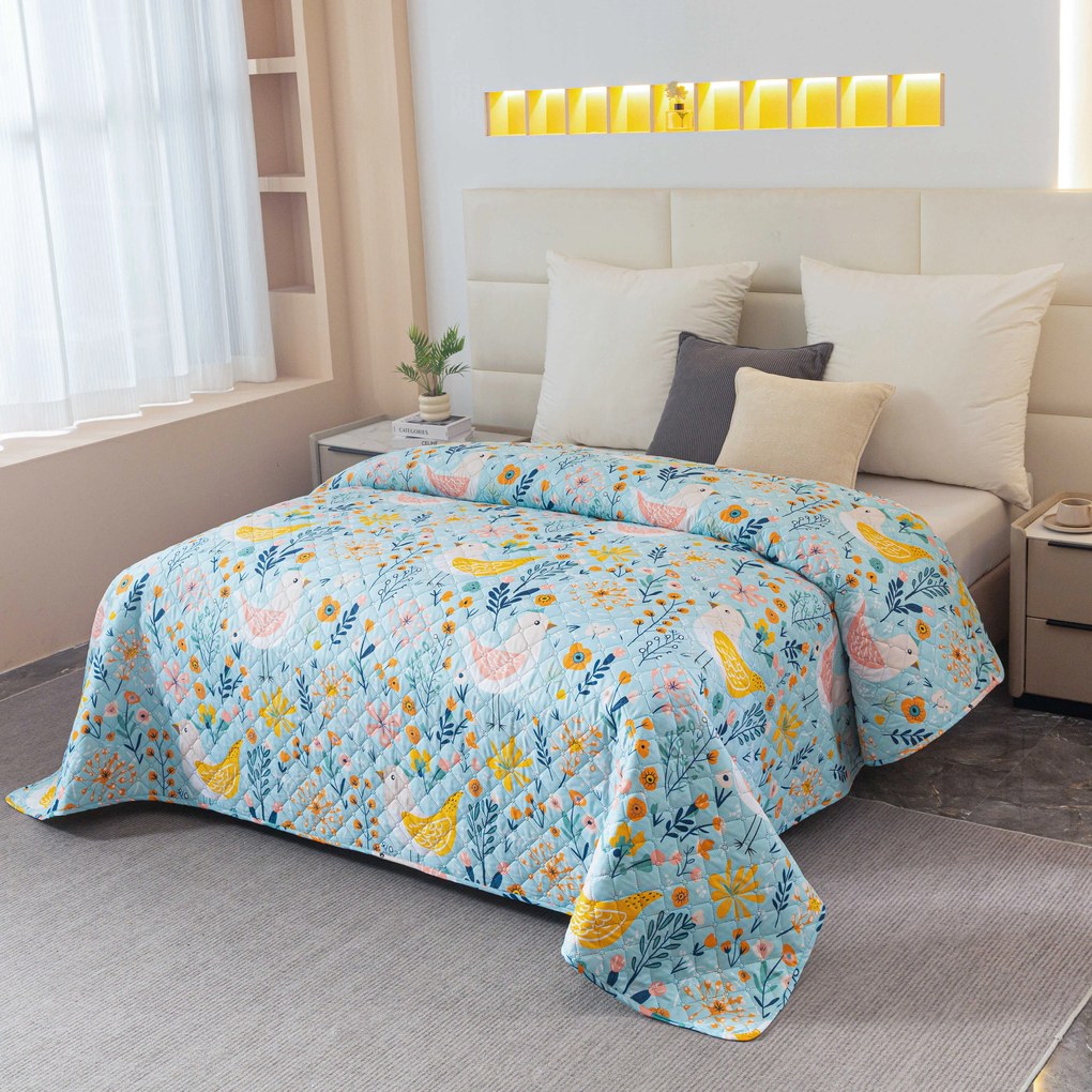 Cuvertura de pat SPRING TWEET, colorată Dimensiune: 170 x 210 cm