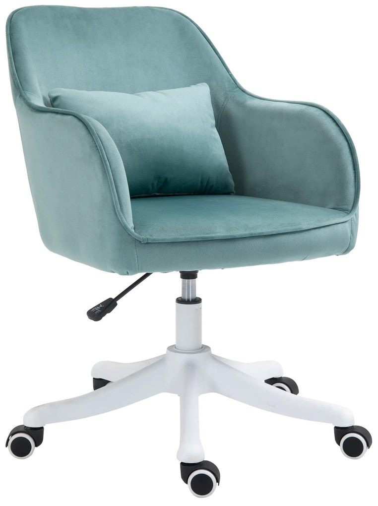 Vinsetto Scaun de birou cu perne de masaj cu roti inaltime reglabila, captuseala ergonomica de lux verde | Aosom Romania