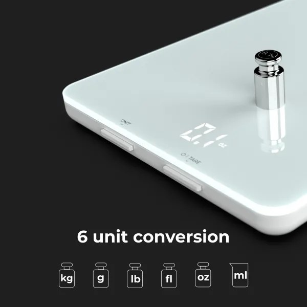 Cântar de bucătărie inteligent AENO 3xAAA Bluetooth