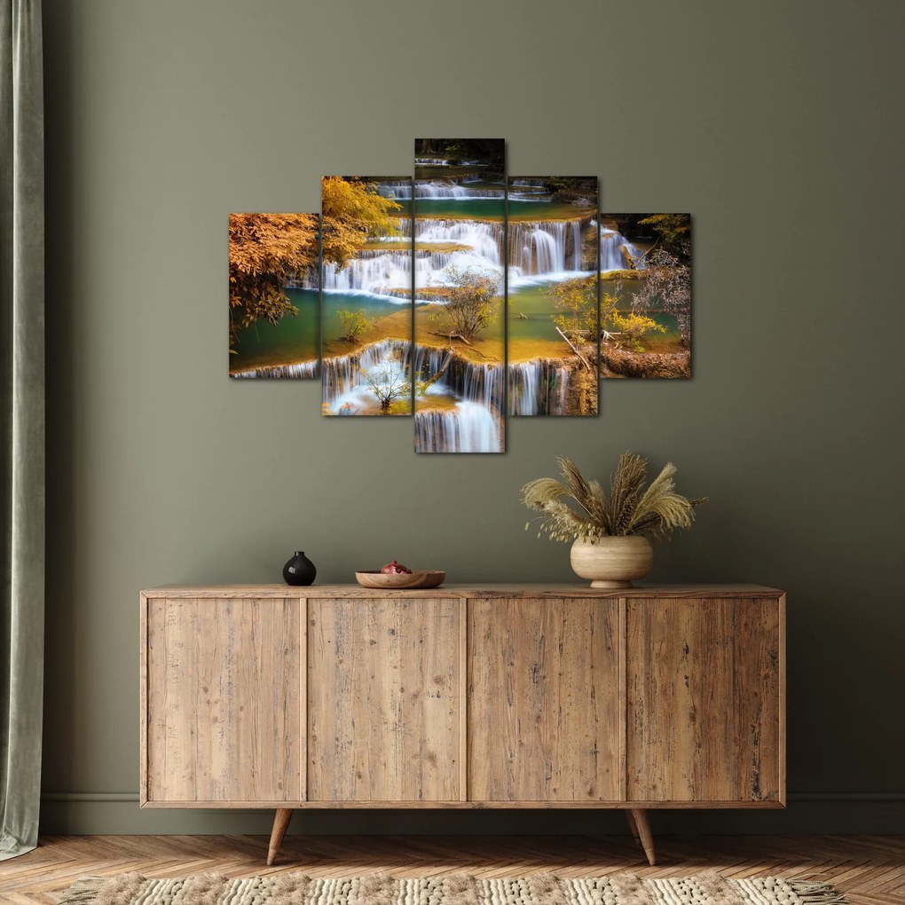 Tablou - Cascada Huay Mae Khamin, Thailanda (150x105 cm)