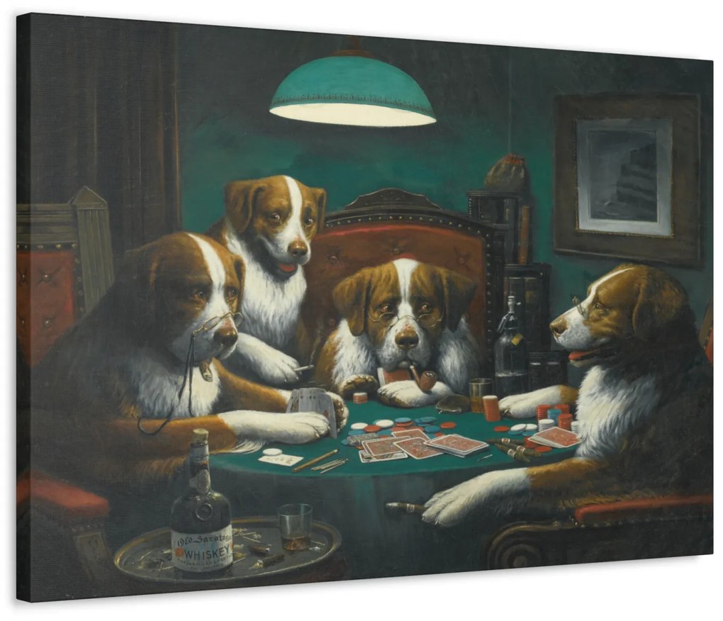 Tablou canvas Poker Game 120x80 cm