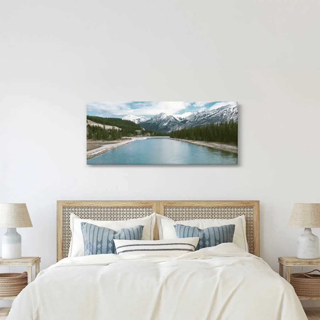 Tablou cu peisaj montan (120x50 cm)