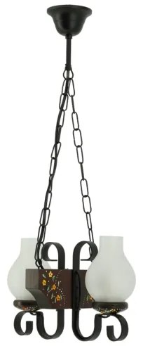 Brilagi - Lustru suspendat pe lanț QUEEN 2xE14/40W/230V fag/wenge