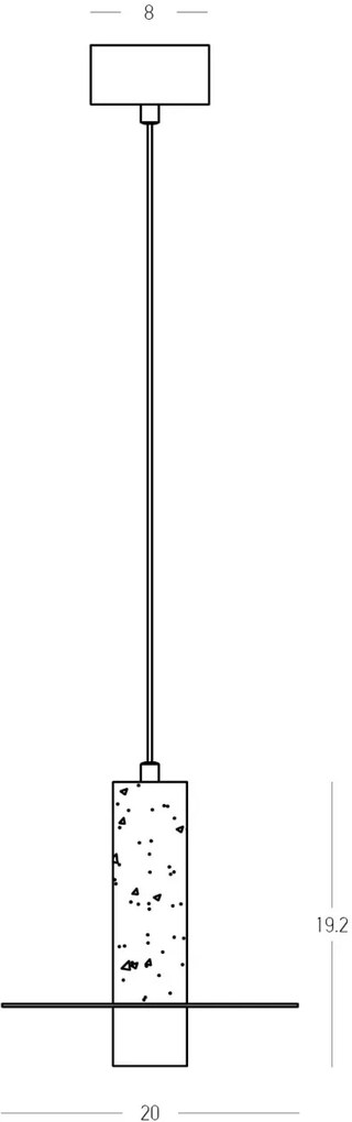 Pendul LED, 7W, 3000K, ALABASTER- BRONZE, ZB-2549