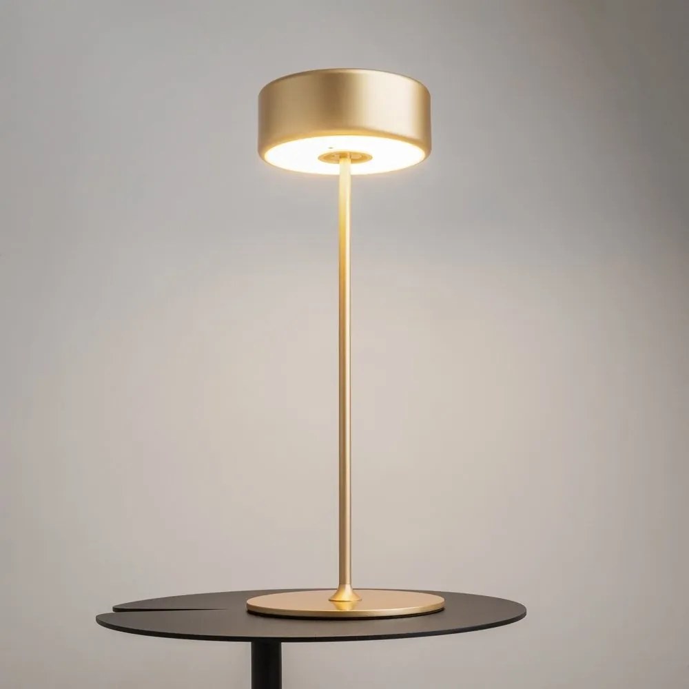 Lampa portabila cu baterii AI design auriu