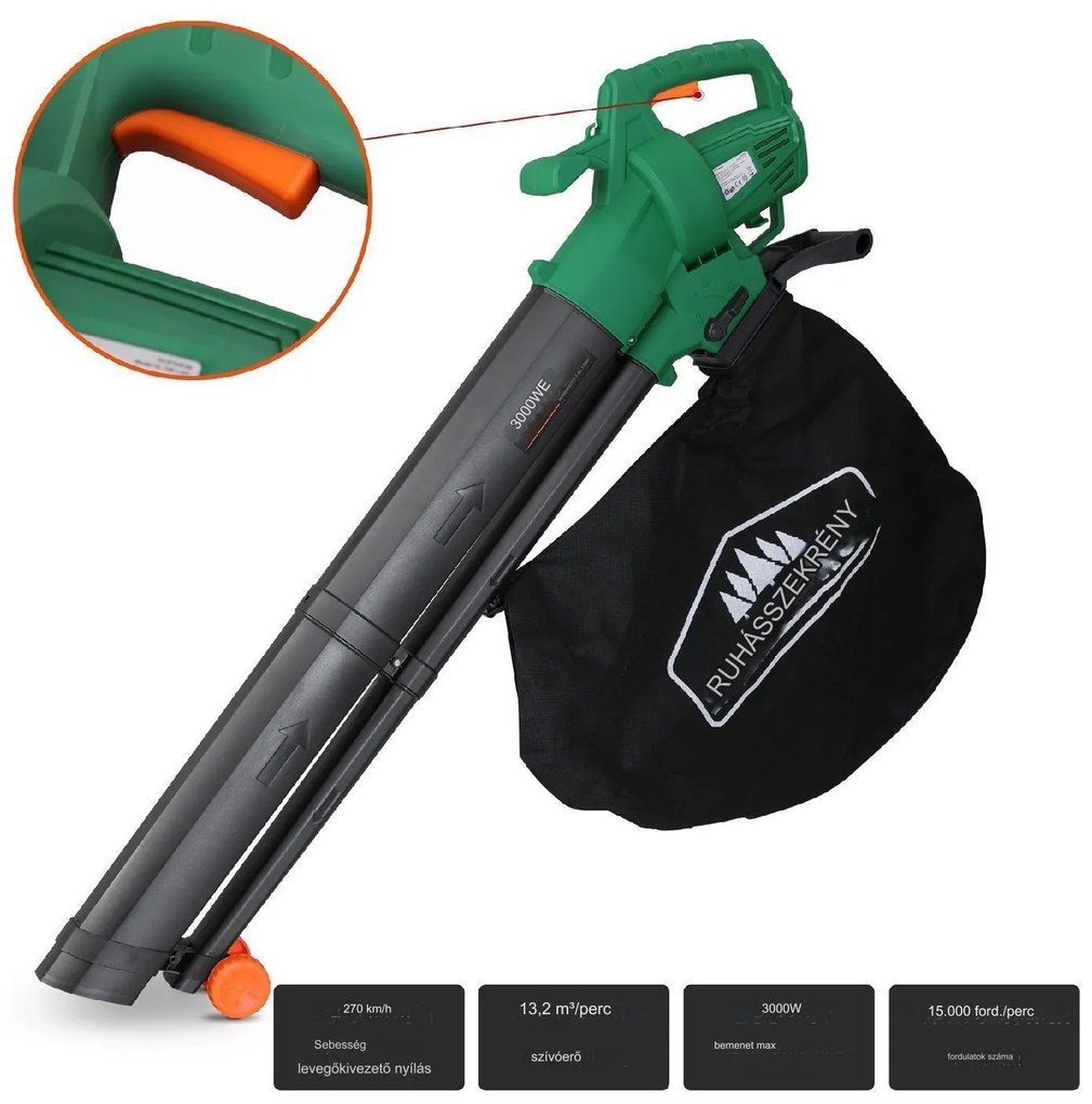 Deuba Aspirator electric de frunze 3 in 1