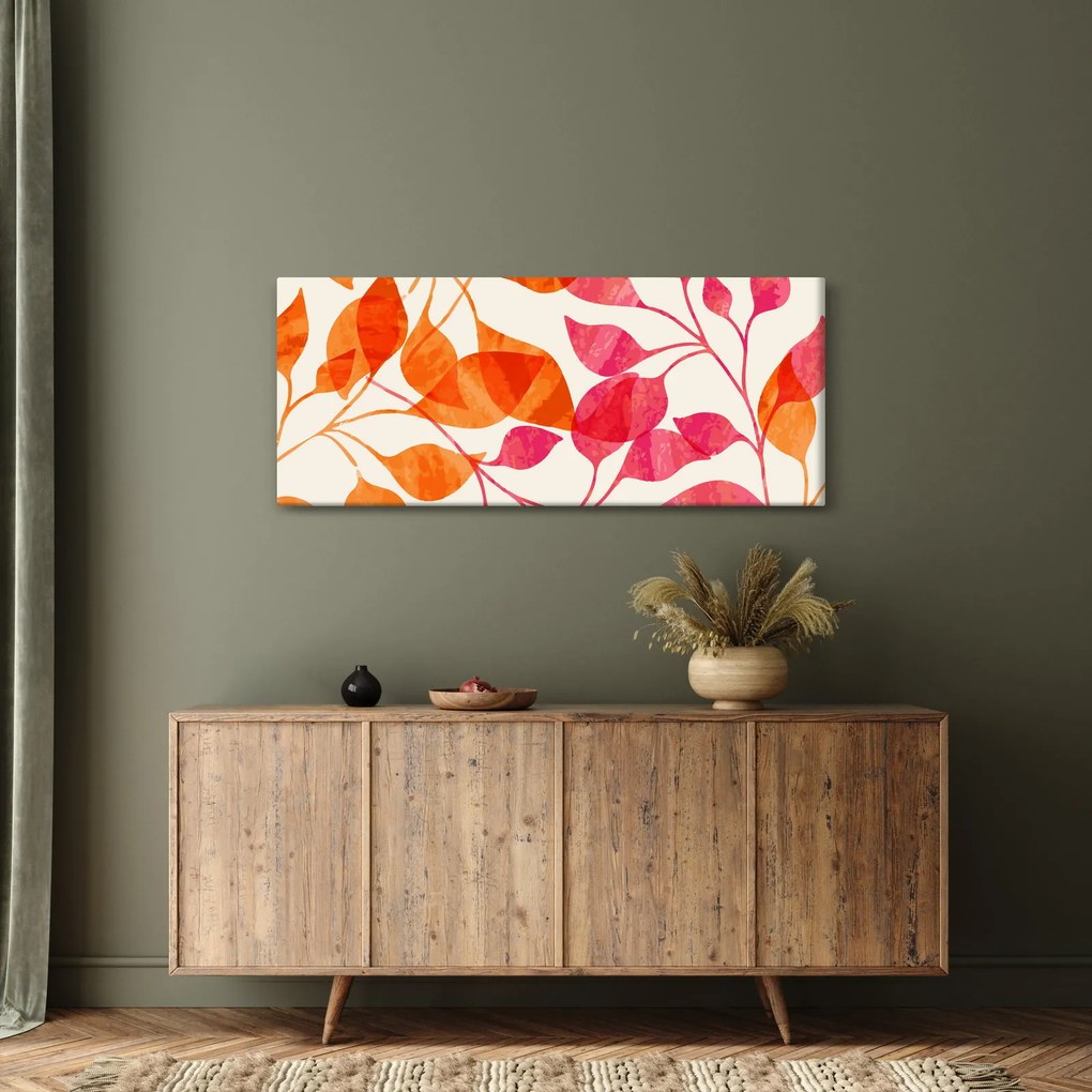 Tablou - Frunze portocalii (120x50 cm)