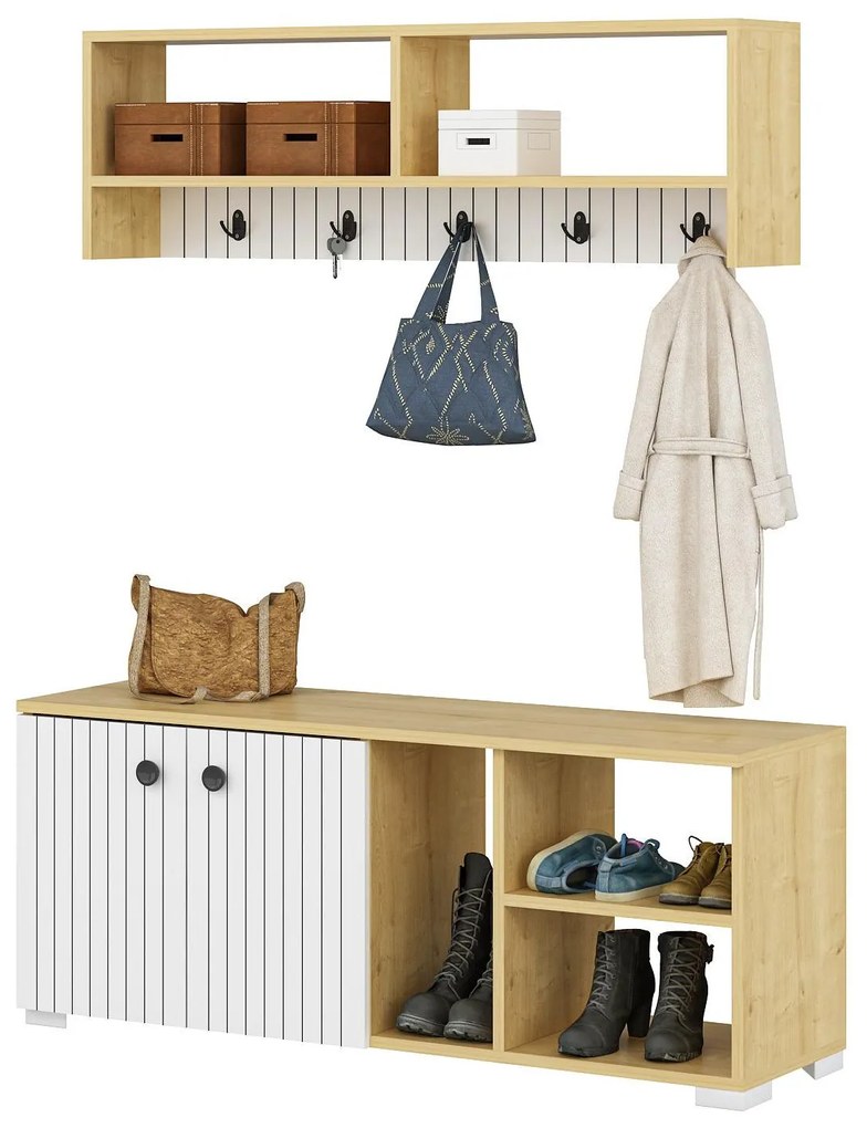 Mobilier Hol Vabite 1 (alb + stejar zafir) . 1093909