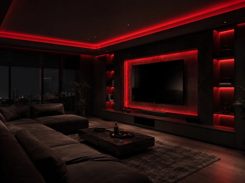 Bandă LED COB Gel Free GTV pentru mobilier, lumină RGB, 810 LED m, 12V, IP20, 5 m Multicolor, 16 W/m, 12 V, LED Cob, 8 mm
