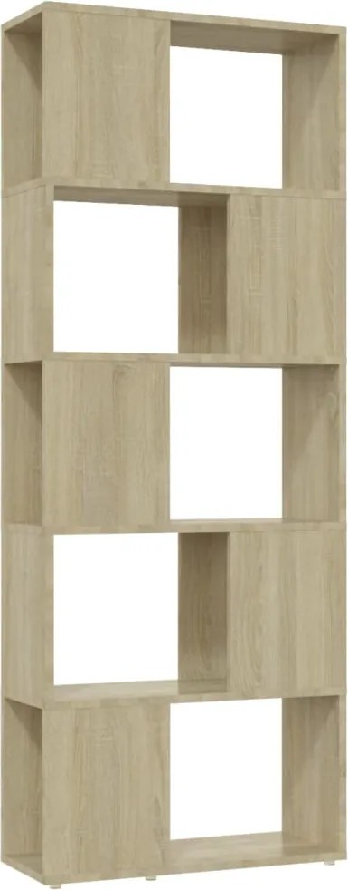 vidaXL Bibliotecă/Separator cameră, stejar sonoma, 60x24x155 cm