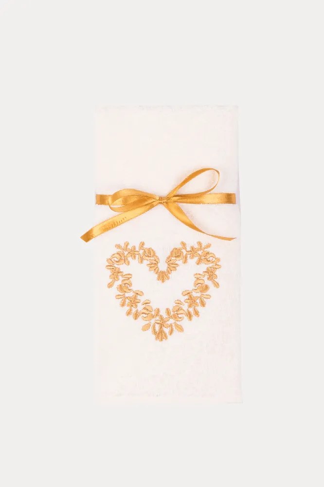 Prosoape de bucătărie HEART, 2 buc Crem-Muștar /Cream-Mustard Set (2 buc, 40x60 cm)