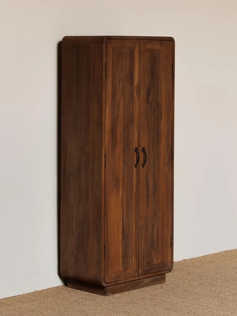 Dulap din lemn reciclat, cu 2 usi, aspect vintage, Almirah