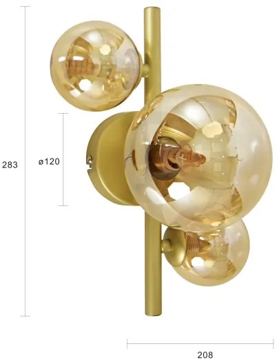 Aplică LED Brilagi MILLA 3xG9/3W/230V auriu