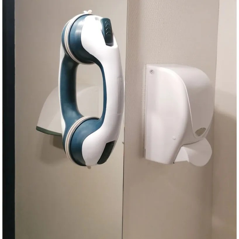 Bară pentru baie cu ventuze Spirella SAFE, albă,29 cm