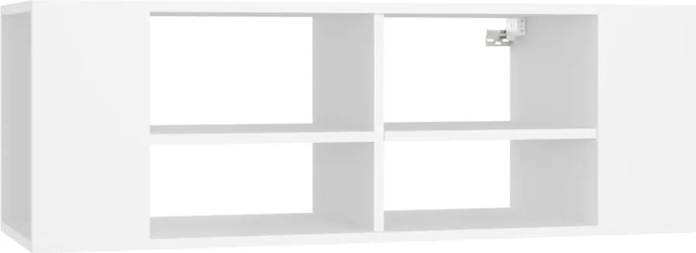 vidaXL Dulap TV montat pe perete, alb, 102x35x35 cm, lemn prelucrat