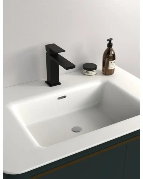 Baterie de lavoar Sapho CUBEMIX 15,3 cm negru mat