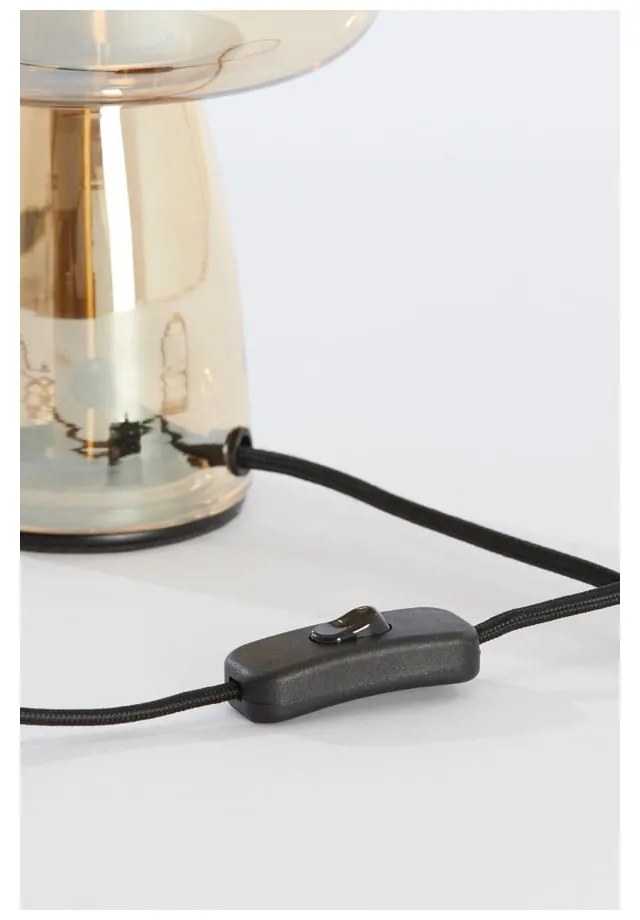 Veioză portocalie cu abajur din sticlă (înălțime 32 cm) Lotta – Light & Living