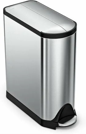 Simplehuman Coș de gunoi cu pedală pentru deșeuri selectate 45 l, inox